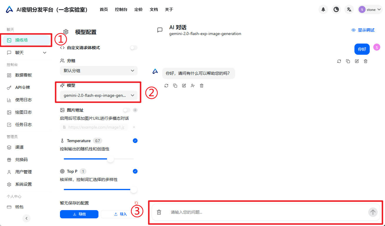 AI文本生成-Gemini-2.5-pro使用教程（一念实验室AI密钥分发平台）